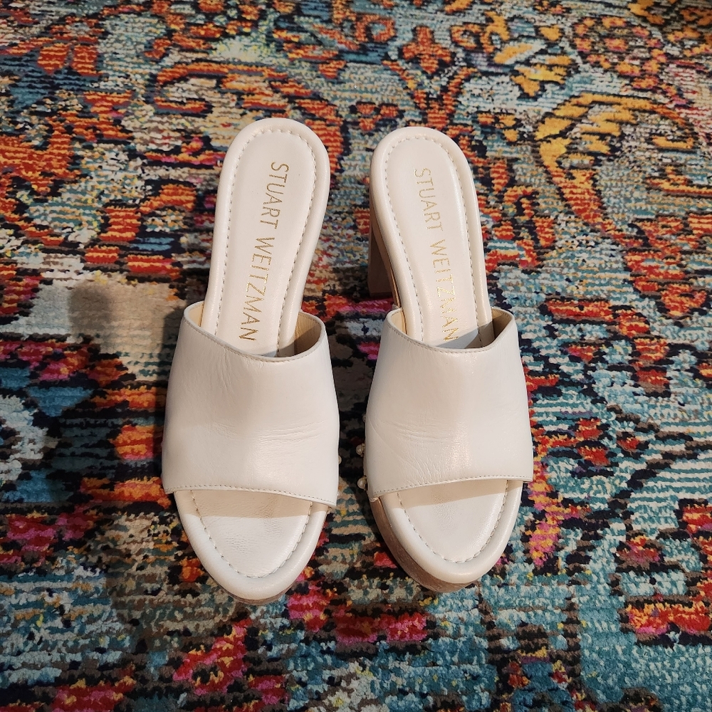 Stuart Weitzman Imitation Pearl Clog 85 Sandal - Picture 3 of 9